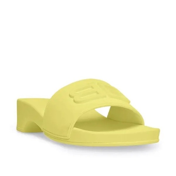 Balenciaga BB Logo Rubber Pool Wedge Slide Sandal Clog Heels - Picture 2 of 14